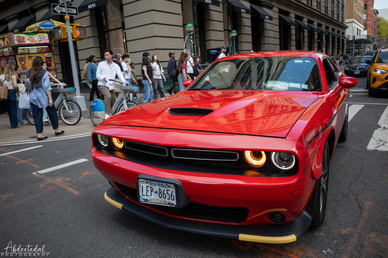 Car Red Sidewalk
